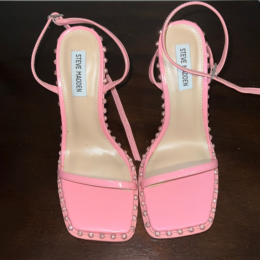 Steve Madden Women Zelle Heeled Sandal (pink)